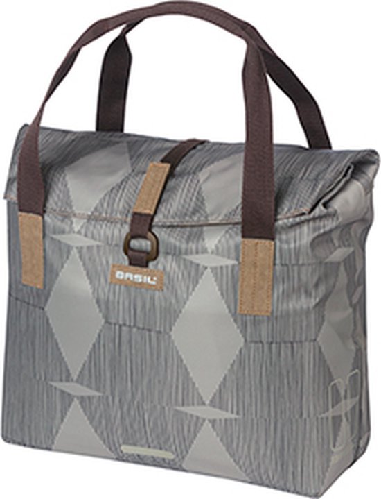 Basil Elegance Fietsshopper - Enkele Fietstas - 20-26 Liter - Chateau Taupe van Basil