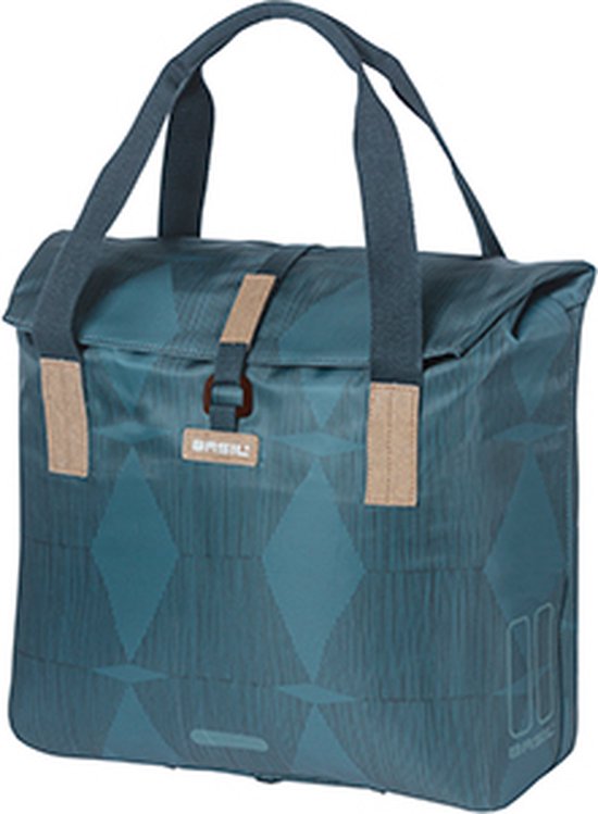Basil Elegance Fietsshopper - Enkele Fietstas 20-26 Liter - Estate Blue van Basil