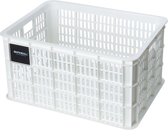 Basil Fietskrat L - Groot - 40 Liter - Wit van Basil