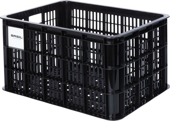 Basil fietskrat MIK M, 29.5L, gerecycled kunststof, black - Gerecycled kunststof