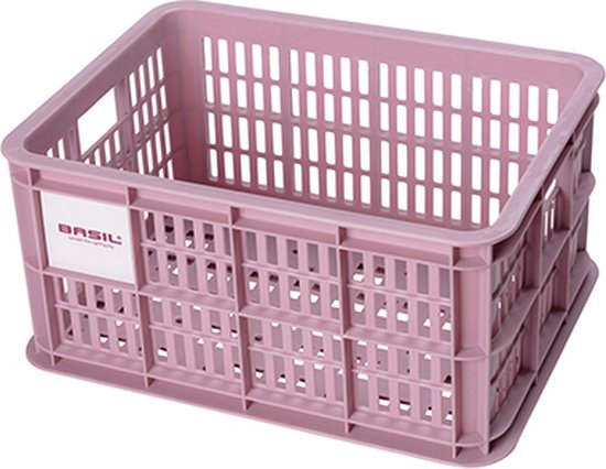 Basil Fietskrat S - Klein - 17.5 Liter - Roze van Basil
