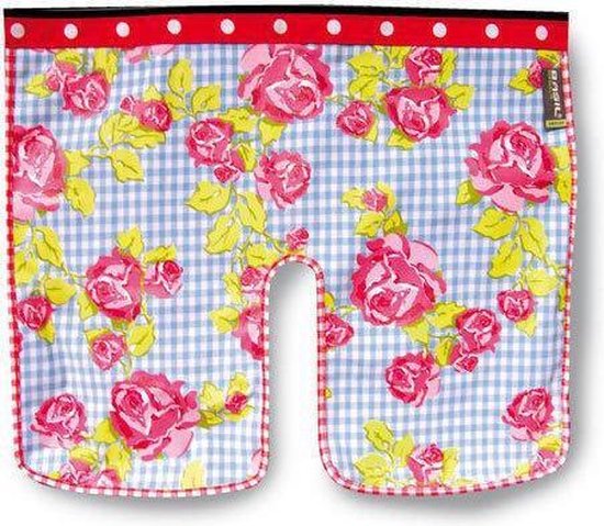 Basil Fietsstoeltje - Windschermflap rosa rozenbont van Basi