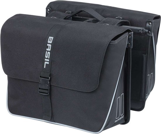 Basil Forte dubbele fietstas MIK, 35L, zwart/zwart van Basil