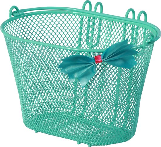 Basil Jasmin Bow-Tie Fietsmand - Staal - Inclusief Haken - Groen van Basil