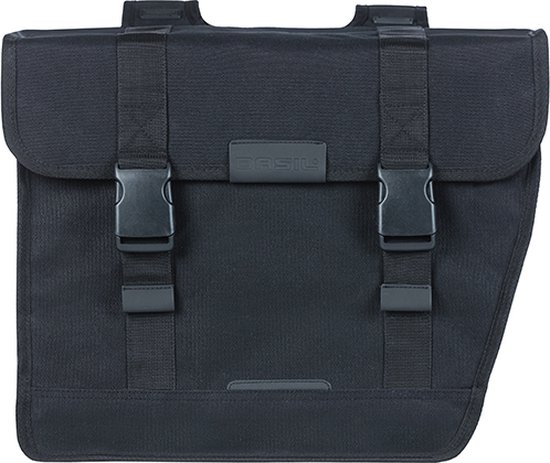 Basil Kavan Eco Classic Rounded 46L Dubbele Fietstas - Zwart van Basil