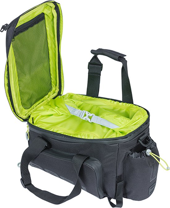 Basil Miles XL Pro Bagagedragertas - 9-36 Liter - Zwart/Lime van Basil