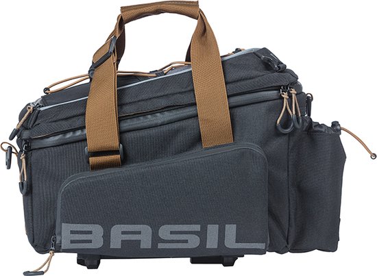 Basil Miles XL Pro Bagagedragertas MIK - 9-36 Liter - Zwart/Grijs van Merkloos