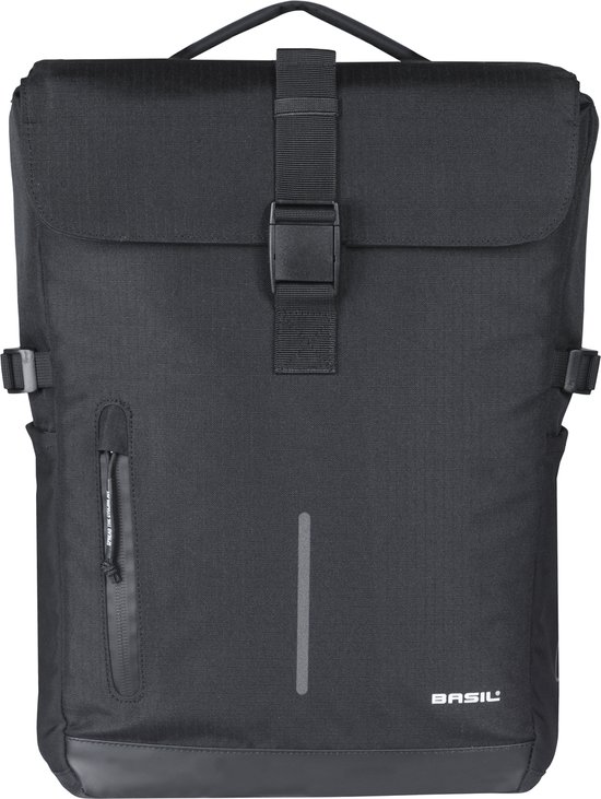 Basil Move dubbele fietstas MIK, 30L, zwart van Basil