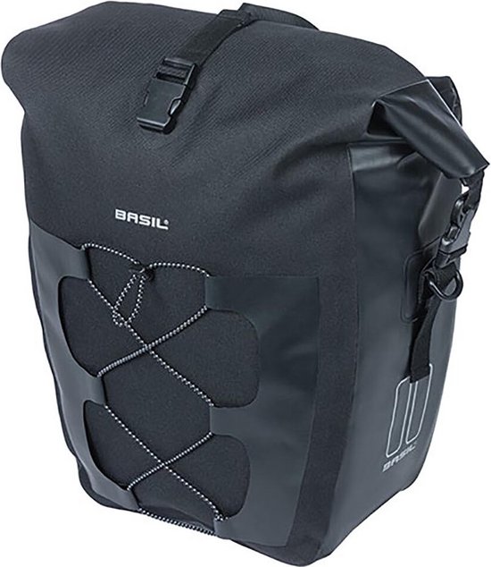 Basil Navigator Enkele Fietstas - L - 25-31 Liter - Waterdicht - Zwart van Basil