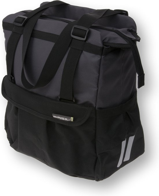 Basil Shopper Enkele fietstas - Zwart - 20 Liter van Basil