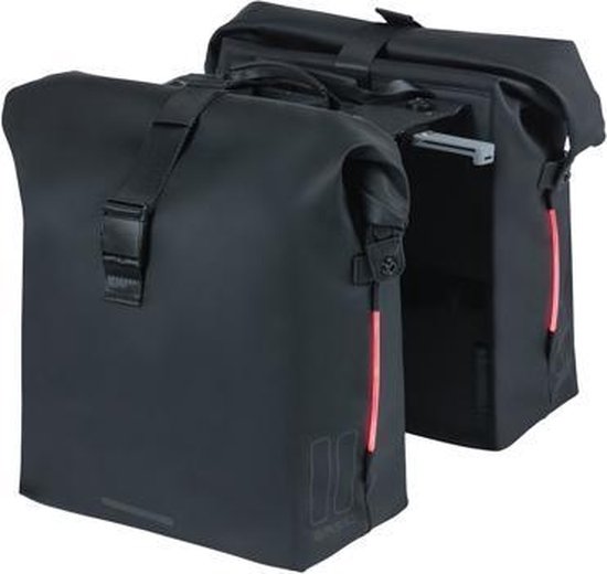 Basil SoHo Dubbele fietstas MIK - Zwart - 41 Liter van Basil