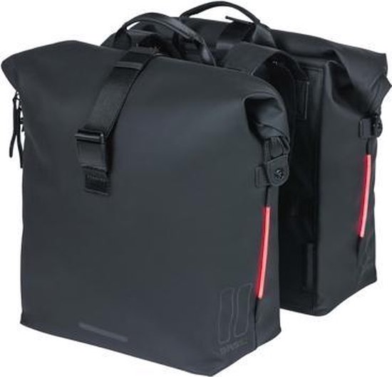 Basil SoHo Dubbele fietstas Nordlicht - Zwart - 41 Liter van Basil