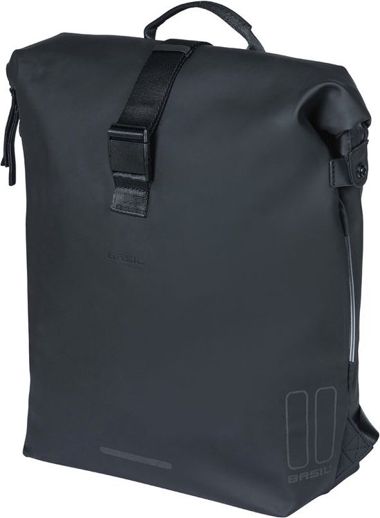 Basil SoHo Fietsrugzak Nordlicht - Enkele fietstas - Zwart - 17 Liter van Basil