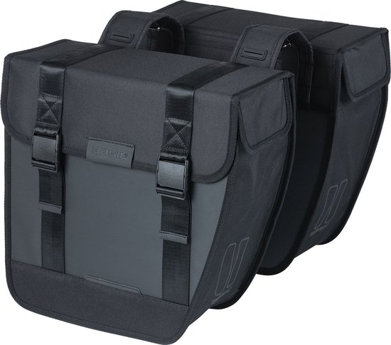 Basil Tour - Waterproof Dubbele Fietstas - 28 Liter - Zwart - 100% waterdicht