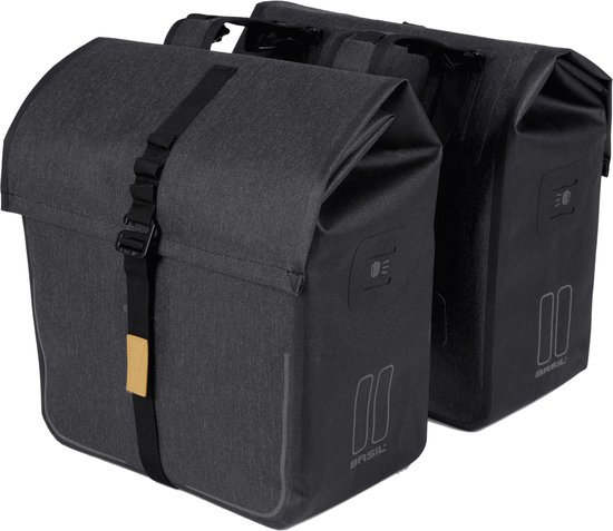 Basil Urban Dry Dubbele fietstas - Grijs - 50 Liter van Basil