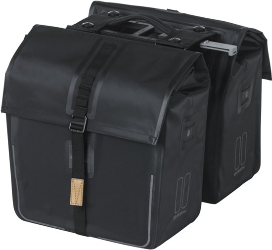 Basil Urban Dry dubbele fietstas MIK, 50L, mat zwart van Basil