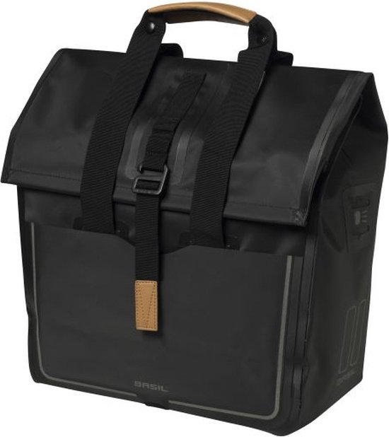 Basil Urban Dry Fietsshopper - Enkele fietstas - Zwart - 20 Liter van Basil
