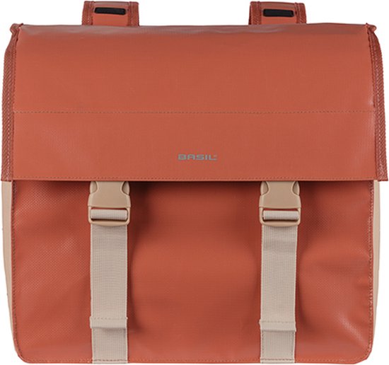 Basil Urban Load Dubbele Fietstas - 48-53 Liter - Terrarood van Basil