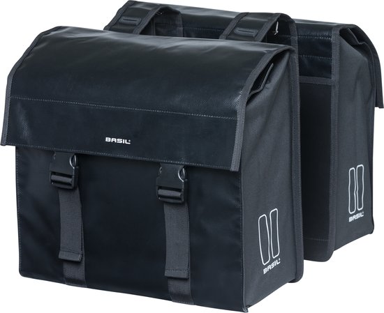 Basil Urban Load Dubbele fietstas - Zwart - 48 Liter van Basil