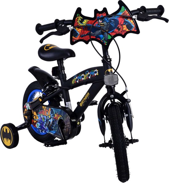 Batman Kinderfiets - Jongens - 12 inch - Zwart - Twee handremmen van Volare