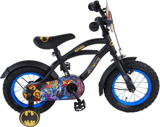 Batman Kinderfiets - Jongens - 12 inch - Zwart van Volare