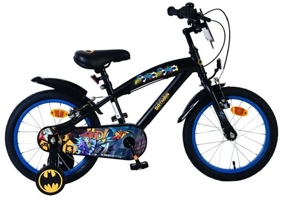 Batman Kinderfiets - Jongens - 16 inch - Zwart - 2 handremmen van Batman