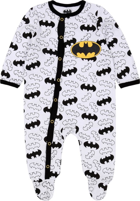 BATMAN wit met zwarte baby romper/spacifier van Batman