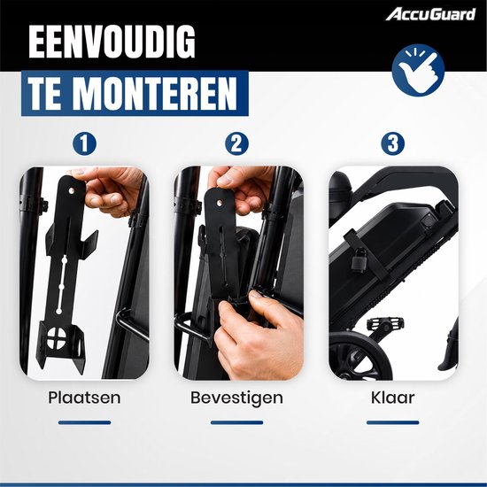 Batterijslot voor Fatbike V20 - V20 Pro - Accuslot - Accu Guard - Zwart