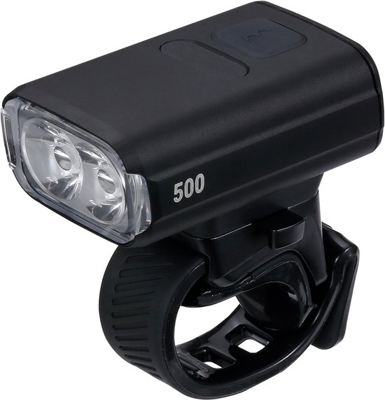 BBB Cycing NanoStrike 500 Koplamp Fiets - 500 Lumen - USB C Oplaadbaar - Brandtijd: 35 uur - IPX6 Regenbestendigd - Fietsverlichting Racefiets & Mountainbike - BLS-261