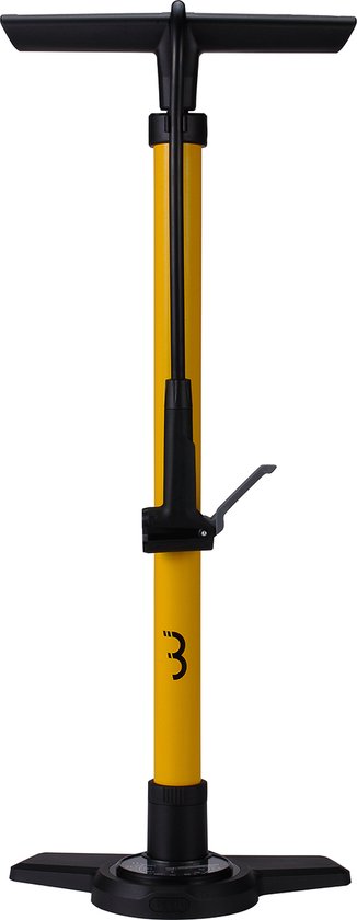 BBB Cycling AirBoost Fietspomp met Drukmeter - Fiets Pomp Racefiets en Mountainbike - Voetpomp 11 Bar - Geel - BFP-28 van BBB Cycling
