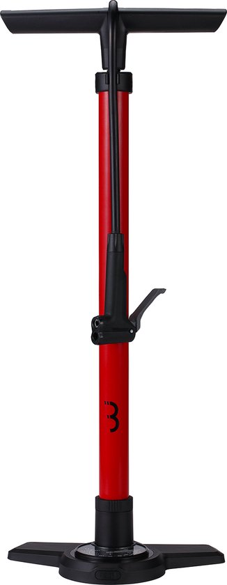 BBB Cycling AirBoost Fietspomp met Drukmeter - Fiets Pomp Racefiets en Mountainbike - Voetpomp 11 Bar - Rood - BFP-28 van BBB Cycling