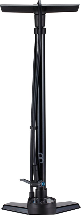 BBB Cycling Airsmart Fietspomp Met Drukmeter - Vloerpomp Presta, Schräder en Dunlop Ventielen - 120 PSI - Zwart - BFP-42 van BBB Cycling