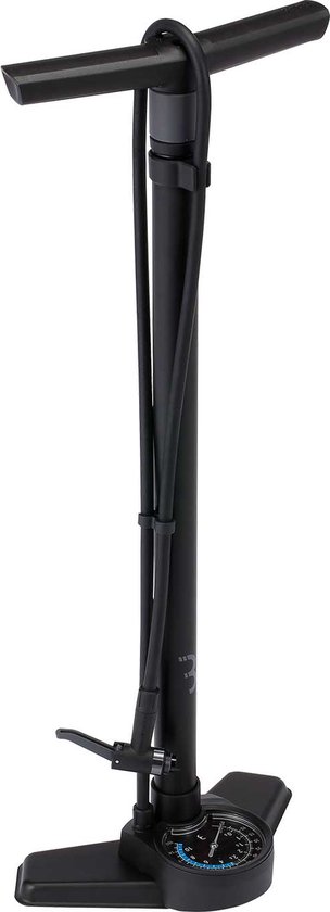 BBB Cycling AirSwitch Fietspomp Met Drukmeter - Vloerpomp Presta, Schräder en Dunlop Ventielen - 11 Bar 160 PSI - Zwart - BFP-41 van BBB Cycling