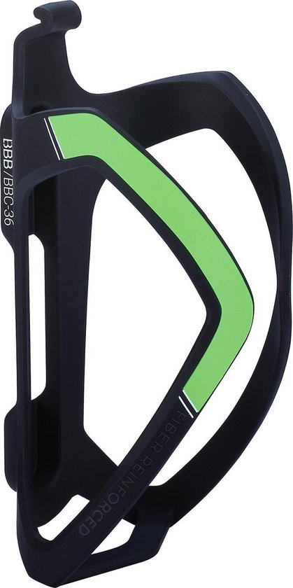 BBB Cycling Bidonhouder Racefiets, Mountainbike - Composiet - Drinkbushouder Zwart/Groen - FlexCage BBC-36 van BBB Cycling