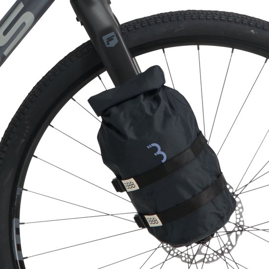 BBB Cycling Bikepacking Fietstas Voorvork - Fiets Tas Waterdicht StackPack Drybag met Houder - Inhoud 4 Liter - BSB-145 van BBB Cycling