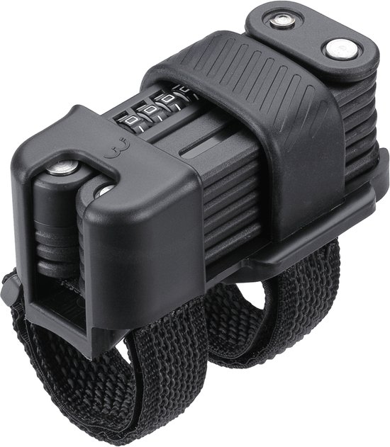 BBB Cycling CodeFold Fietsslot - Vouwslot met Houder - Instelbaar Cijferslot - Codeslot - Zwart - 97,5 x 0,5 cm - BBL-72 van BBB Cycling