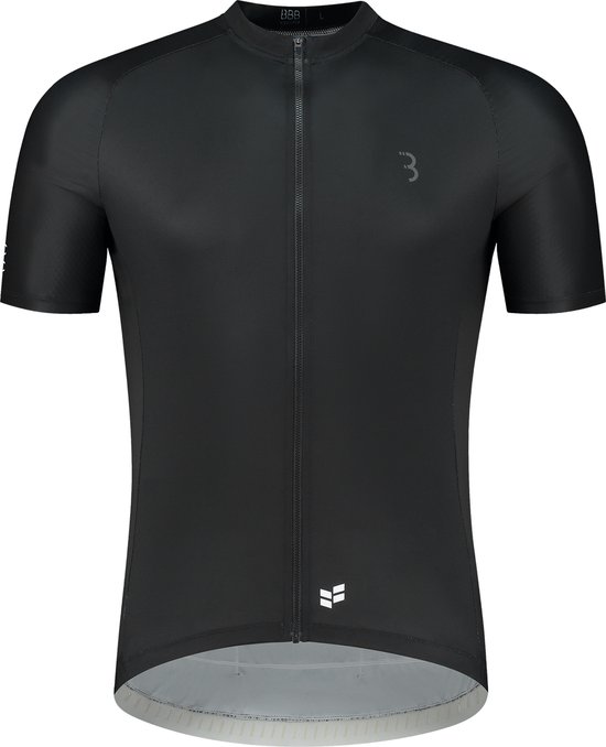 BBB Cycling ComfortFit R - Duurzaam Fietsshirt Heren Korte Mouw - 15-25 °C - Ademend MTB en Wielrenshirt - 3 Achterzakken - Zwart