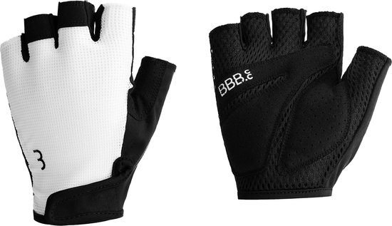 BBB Cycling CoolSupport - Fietshandschoenen Zomer - 15 - 25 °C - Medium Padding - Antislip Handpalm - Unisex Wielrenhandschoenen - Wit van BBB Cycling