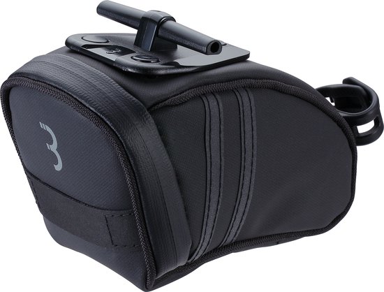BBB Cycling CurvePack Reflect Zadeltas Fiets - Racefiets Tas Tarpaulin - Reflecterend Tasje - Zwart - Maat M - BSB-13M van BBB Cycling