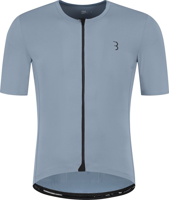 BBB Cycling Essence Fietsshirt Heren Korte Mouw - 15-25 °C - Ademend MTB en Wielrenshirt met 3 Achterzakken - IJs Blauw