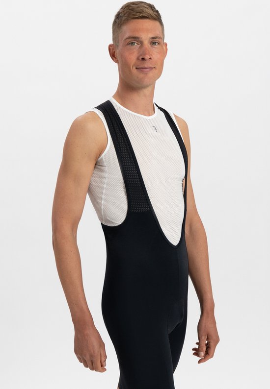 BBB Cycling Fietsbroek Heren met Zeem - Originals Padding - Wielrenbroek Heren met Bretels - Ademend Mesh - PowerFit 2.0 BibShorts - Zwart - Maat M - BBW-428 van BBB Cycling