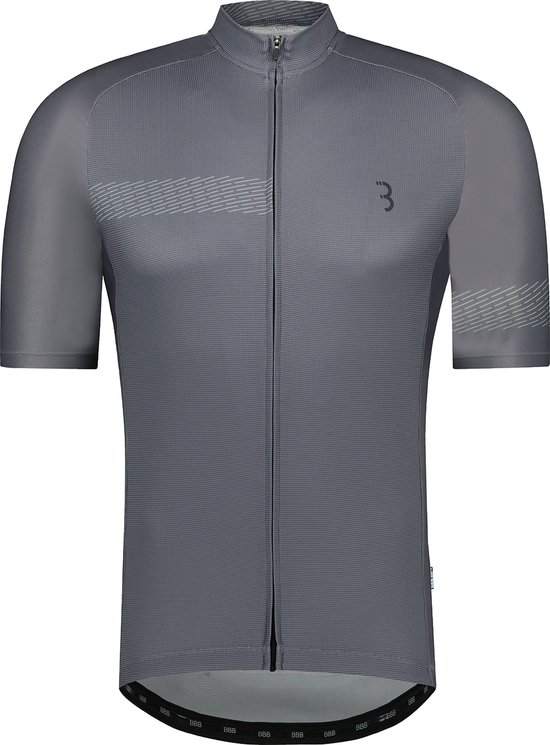 BBB Cycling Fietsshirt Heren Korte Mouw ComfortFit 2.0 - Wielershirt Heren Korte Mouw - Comfortabel en Sneldrogend Wielrenshirt Heren - Grijs - Maat XL - BBW-407