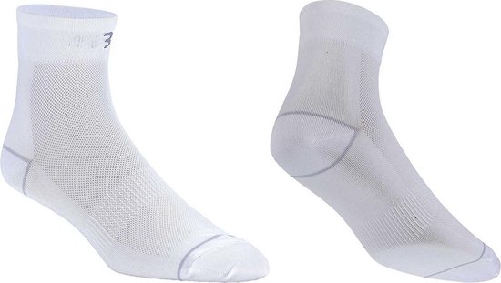 BBB Cycling Fietssokken Wit - 2 Paar - Lengte: 10cm - Duurzame Wielrensokken Zomer - Maat 44/47 - Fietssokken Heren en Dames - CombiFeet BSO-06 van BBB Cycling