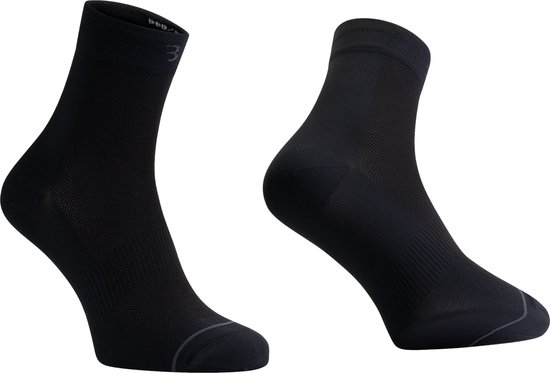BBB Cycling Fietssokken Zwart - 3 Paar - Lengte: 13cm - Duurzame Wielrensokken Zomer - Maat 44/47 - Fietssokken Heren en Dames - CombiFeet BSO-20 van BBB Cycling