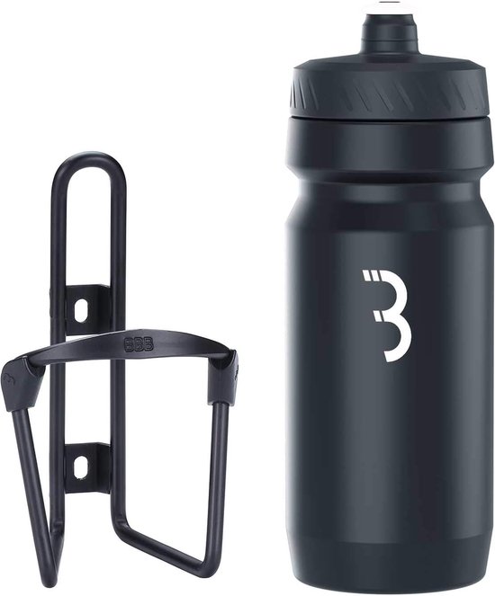 BBB Cycling FuelTank - Aluminium Bidonhouder met Bidon - 550ml - Mat Zwart - Racefiets & Mountainbike - Drinkbushouder Fiets - BBC-03C van BBB Cycling