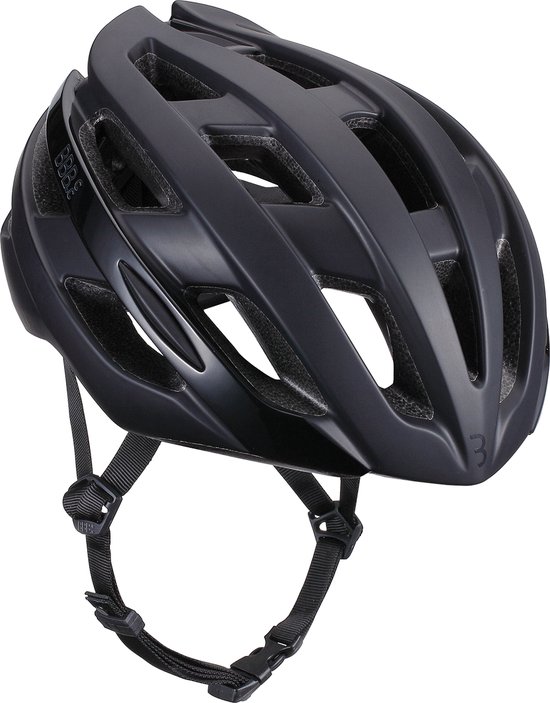 BBB Cycling Hawk Racefiets Helm - Large: 58-62 CM - Wielrenhelm - Fietshelm Volwassenen - Sporthelm - Mat Zwart - Maat L - BHE-151 van BBB Cycling