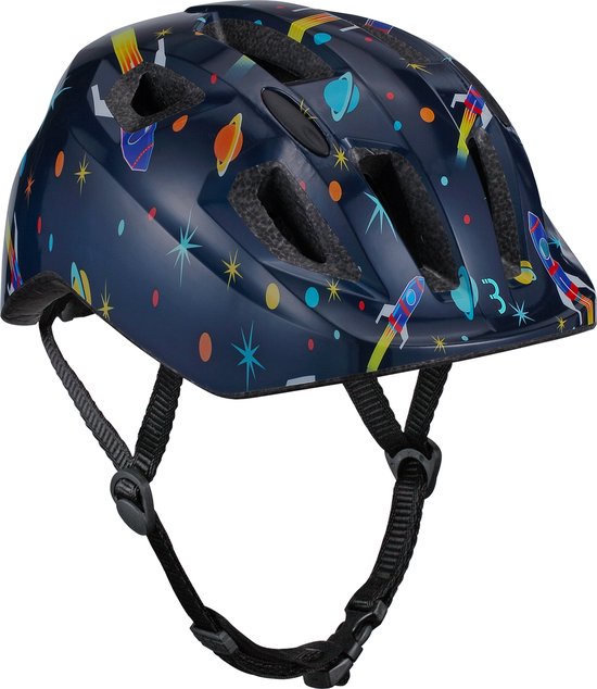 BBB Cycling Hero Kinderhelm Fiets Blauw - Verstelbaar - Wasbare Padding - Medium: 4 - 6 Jaar - Fietshelm Meisjes en Jongens - Fietshelm Kinderen - Astronaut - BHE-172 van BBB Cycling