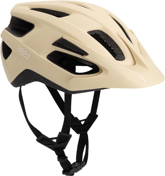 BBB Cycling Kite 3.0 Fidlock Fietshelm Volwassenen - MTB Helm & Racefiets Helm - Wielrenhelm - Fietshelm Dames - Fietshelm Heren - Mat Zand Maat M (55-58cm) - BHE-30