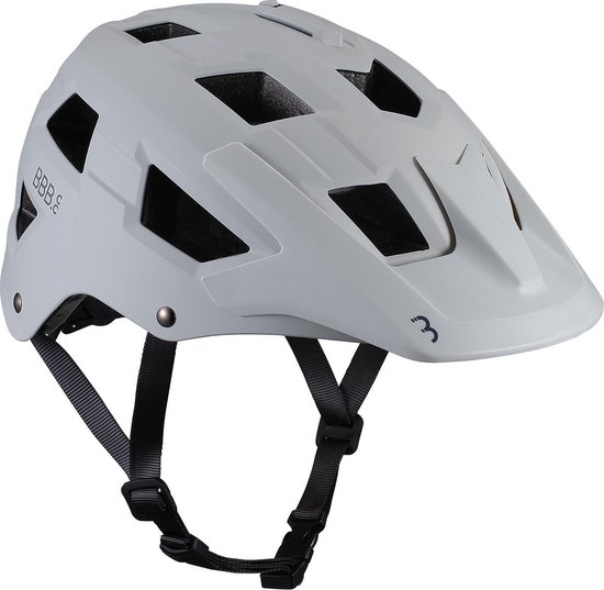BBB Cycling MTB Helm Nanga - Met Bevestiging voor Camera of Verlichting - Wasbare Padding - Fietshelm Volwassenen: Heren & Dames - Mat Grijs/Wit - L - BHE-54 van BBB Cycling