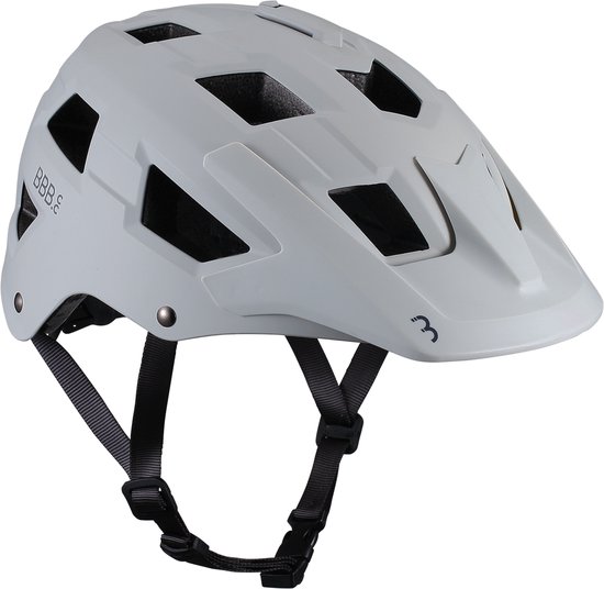 BBB Cycling MTB Helm Nanga - Met Bevestiging voor Camera of Verlichting - Wasbare Padding - Fietshelm Volwassenen: Heren & Dames - Mat Grijs/Wit - M - BHE-54 van BBB Cycling